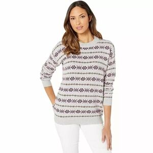 Lauren Ralph Lauren Womens Cotton Printed Pullover Sweater Multi Medium M